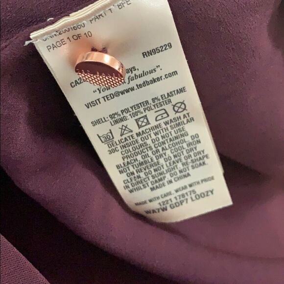 NWOT TED BAKER LONDON TIE NECK SKATER DRESS SIZE 3 - Picture 9 of 9